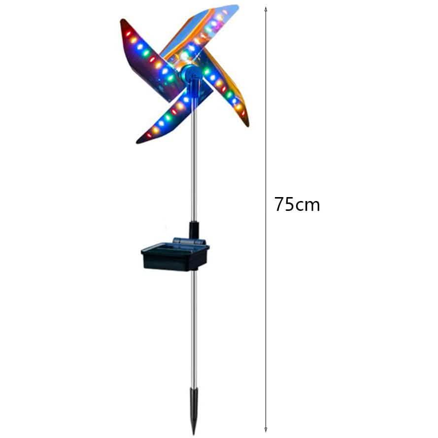 Outdoor Solar Ground Light Waterproof Windmill Lamp
