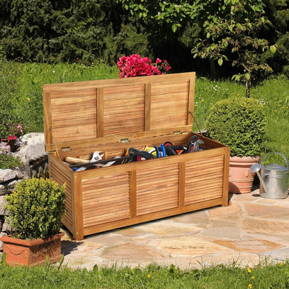 Acacia Wood Outdoor Storage Bench Box – Durable, Stylish & Multi-Functional