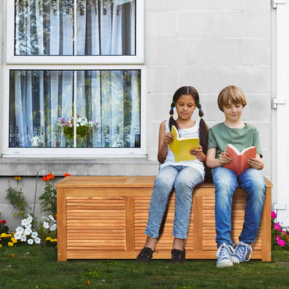 Acacia Wood Outdoor Storage Bench Box – Durable, Stylish & Multi-Functional