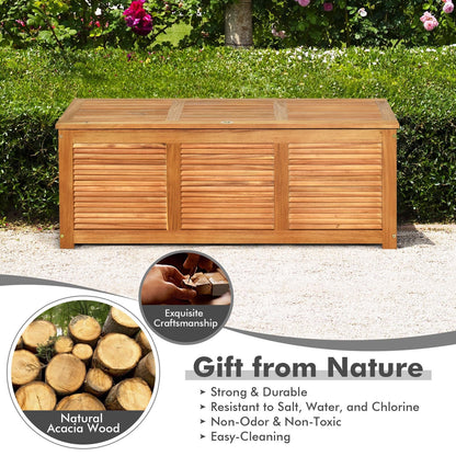 Acacia Wood Outdoor Storage Bench Box – Durable, Stylish & Multi-Functional