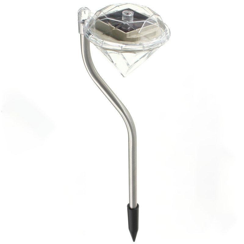 4-Pack Solar Garden Diamond LED Lights | Waterproof Landscape Path Lights | Alta's Garden