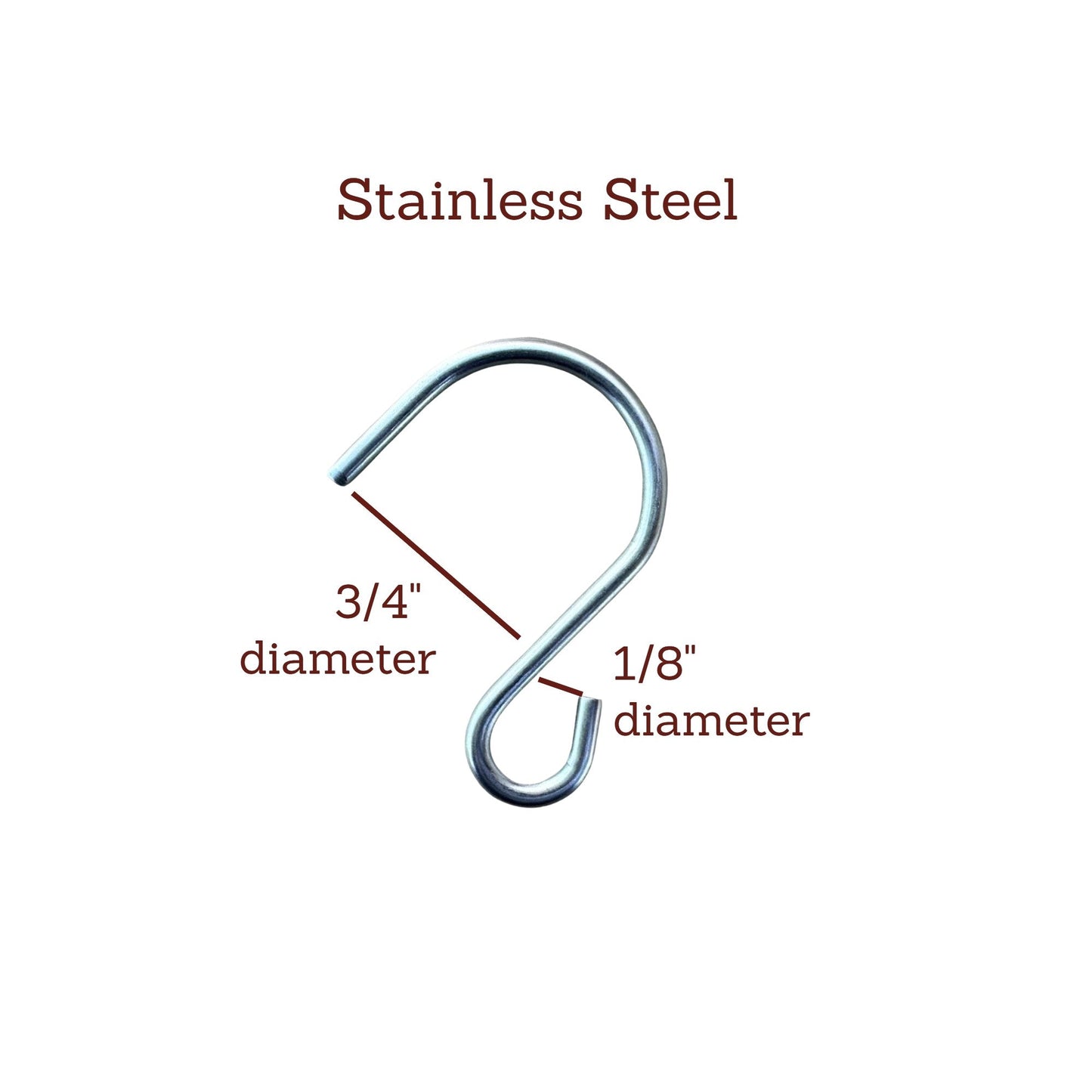 Perfect Little Stainless 'S' Hooks, 10 count