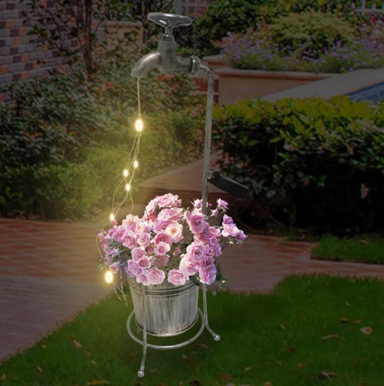 Solar Faucet Water Light – Cascading Fairy LED Garden Décor