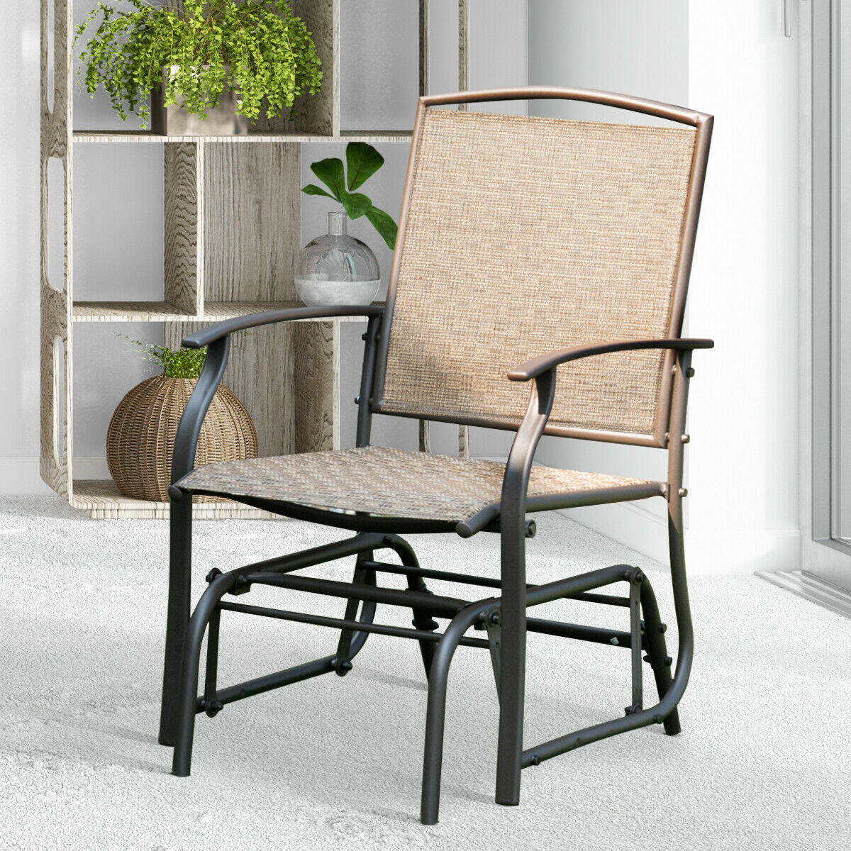 Steel Frame Outdoor Glider Chair