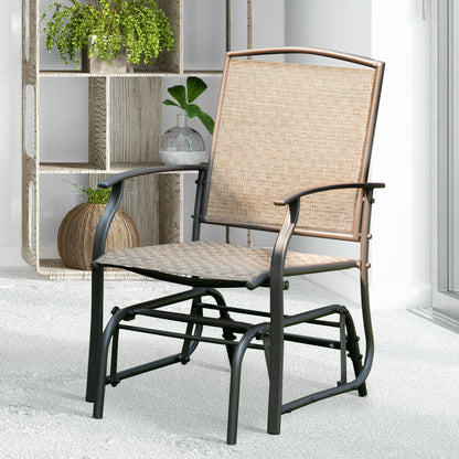 Steel Frame Outdoor Glider Chair