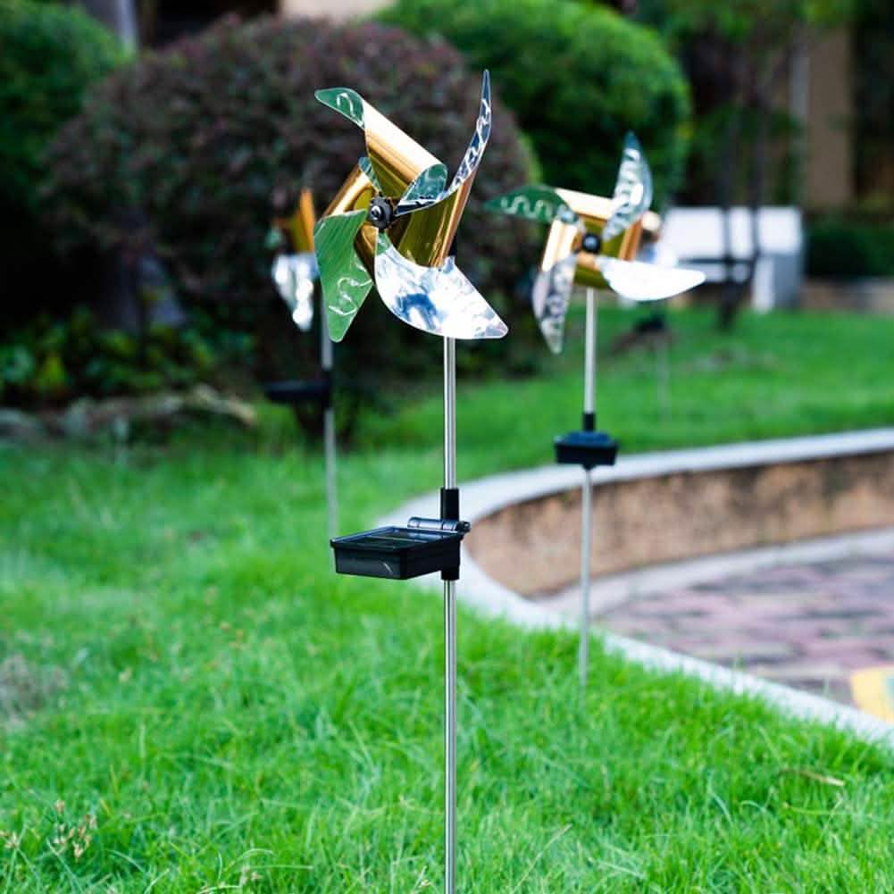 Outdoor Solar Ground Light Waterproof Windmill Lamp