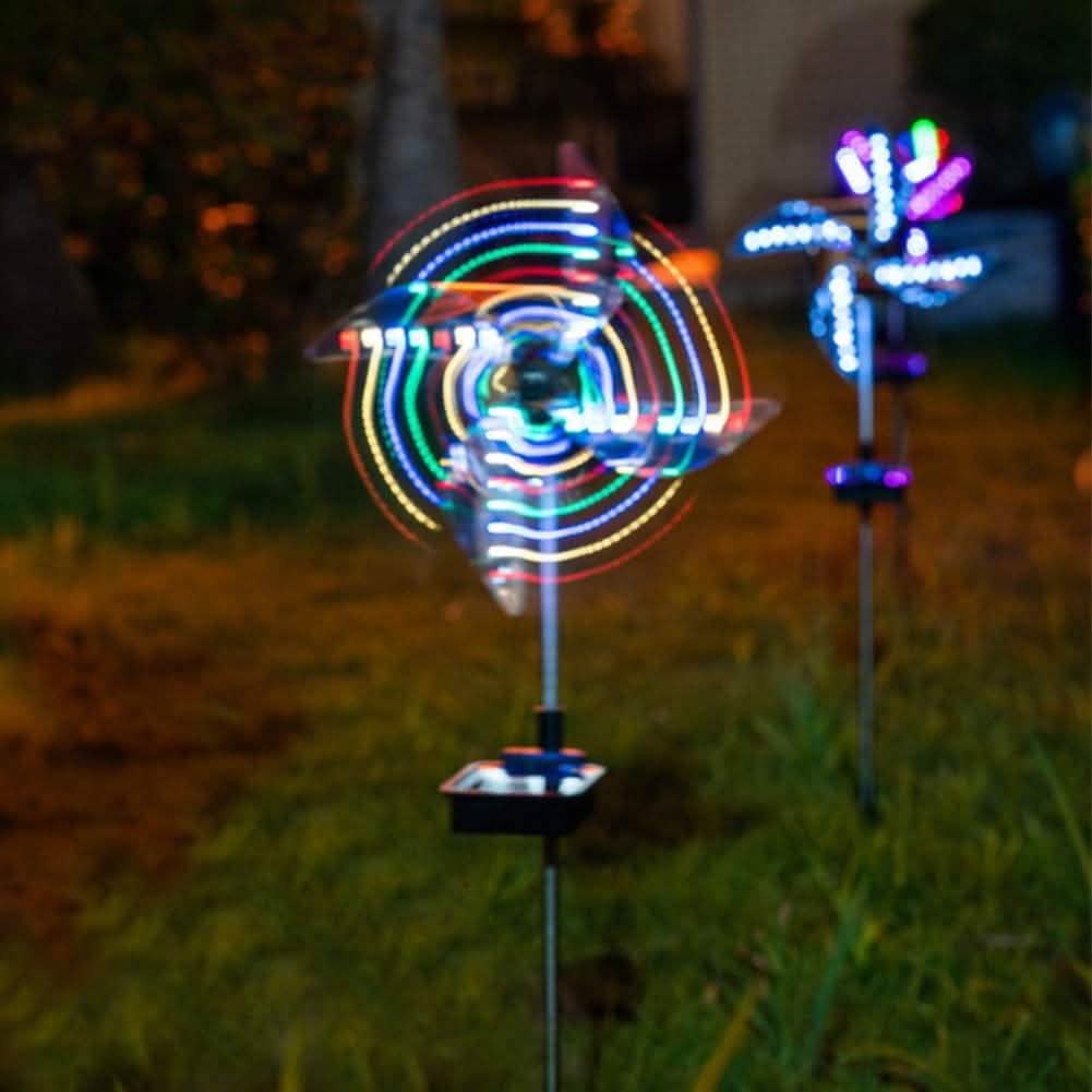 Outdoor Solar Ground Light Waterproof Windmill Lamp