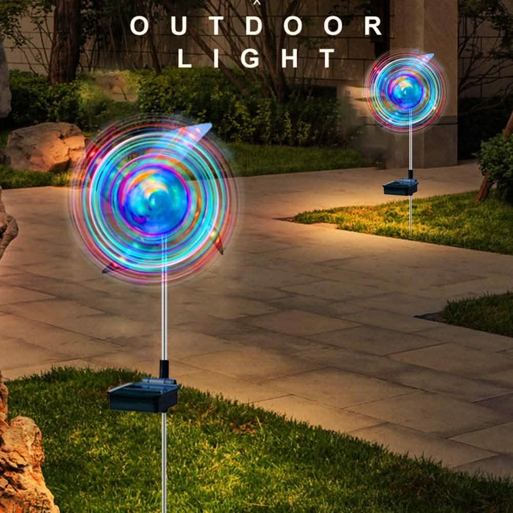 Outdoor Solar Ground Light Waterproof Windmill Lamp