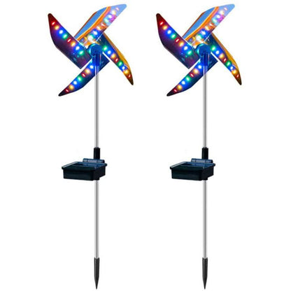 Outdoor Solar Ground Light Waterproof Windmill Lamp