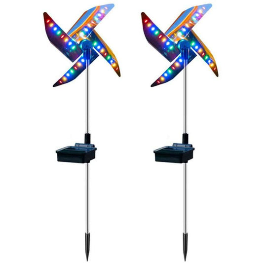 Outdoor Solar Ground Light Waterproof Windmill Lamp