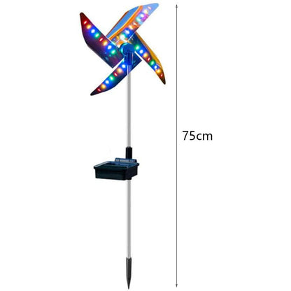Outdoor Solar Ground Light Waterproof Windmill Lamp