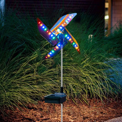 Outdoor Solar Ground Light Waterproof Windmill Lamp