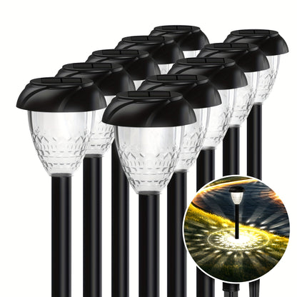 Mandala Pattern Solar Pathway Lights – Bright White LED, 10 pk.