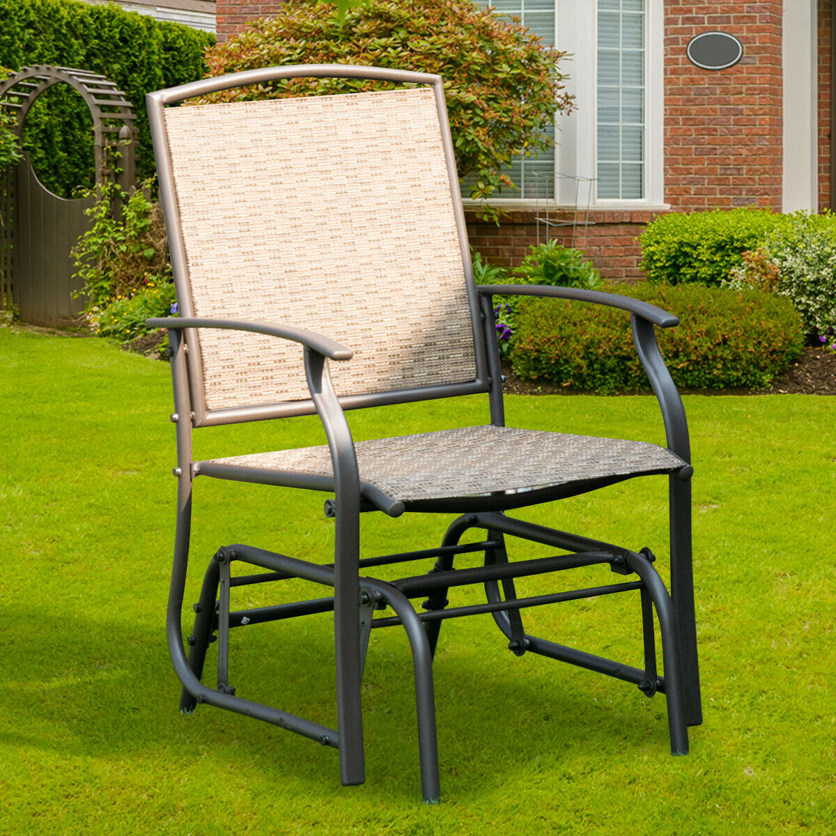 Steel Frame Outdoor Glider Chair