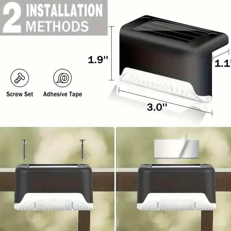 Solar Outdoor Garden Deck Lights - 4-Pack