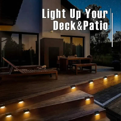 Solar Outdoor Garden Deck Lights - 4-Pack