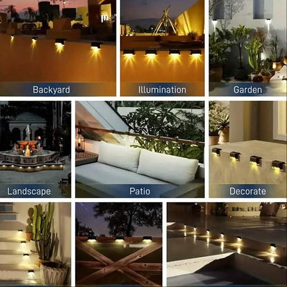 Solar Outdoor Garden Deck Lights - 4-Pack