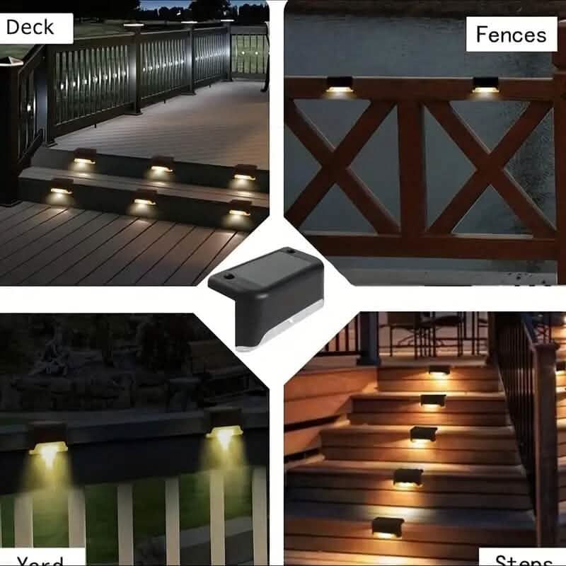 Solar Outdoor Garden Deck Lights - 4-Pack