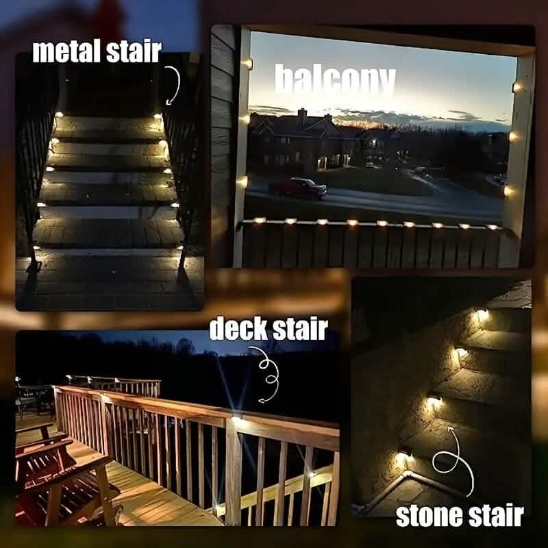 Solar Outdoor Garden Deck Lights - 4-Pack
