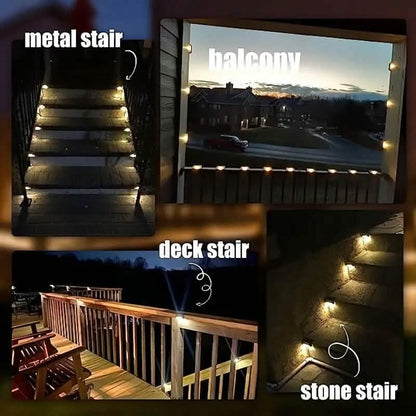 Solar Outdoor Garden Deck Lights - 4-Pack