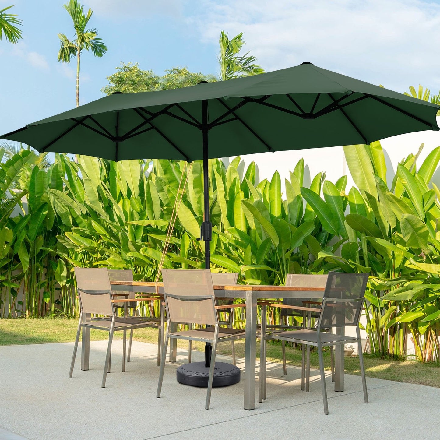 13 ft Double-Sided Patio Umbrella – Extra-Large Outdoor Shade Canopy
