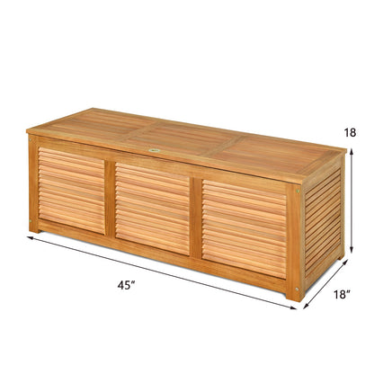 Acacia Wood Outdoor Storage Bench Box – Durable, Stylish & Multi-Functional