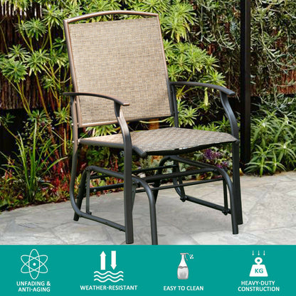 Steel Frame Outdoor Glider Chair