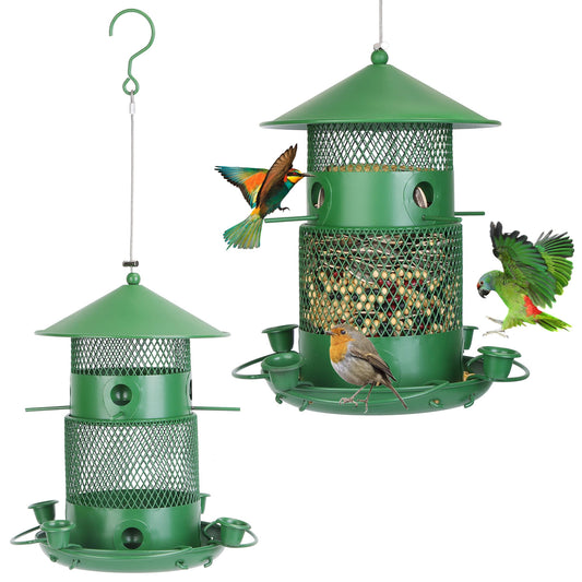 3-Tier Hanging Wild Bird Feeder – Large Capacity, Squirrel-Resistant Design