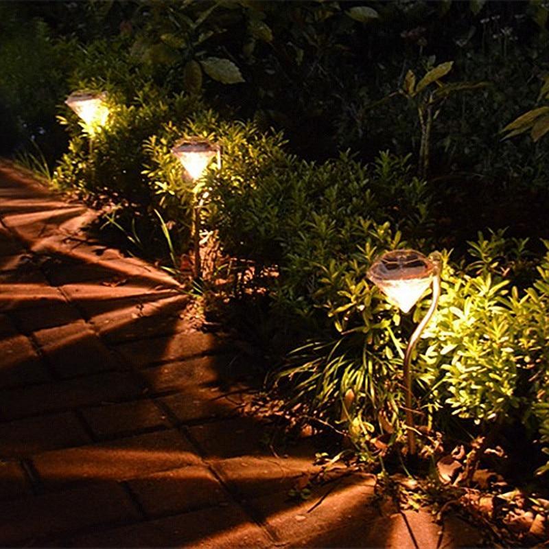 4-Pack Solar Garden Diamond LED Lights | Waterproof Landscape Path Lights | Alta's Garden