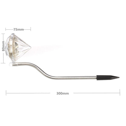 4-Pack Solar Garden Diamond LED Lights | Waterproof Landscape Path Lights | Alta's Garden
