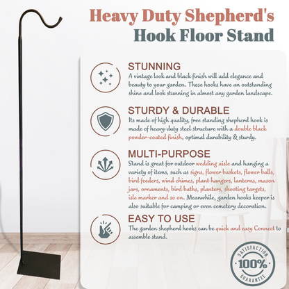 Elegant Garden Shepherd Hook – Multipurpose Outdoor Hanging Stand