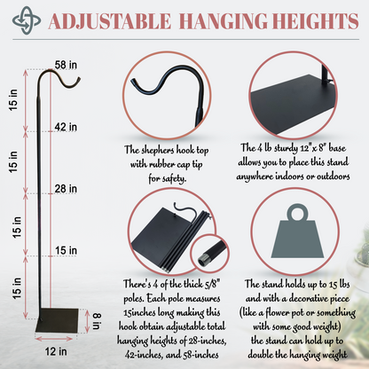 Elegant Garden Shepherd Hook – Multipurpose Outdoor Hanging Stand