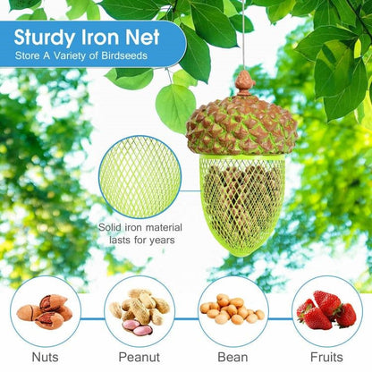 Acorn Metal Mesh Bird Feeder – Charming, Durable & Squirrel-Resistant