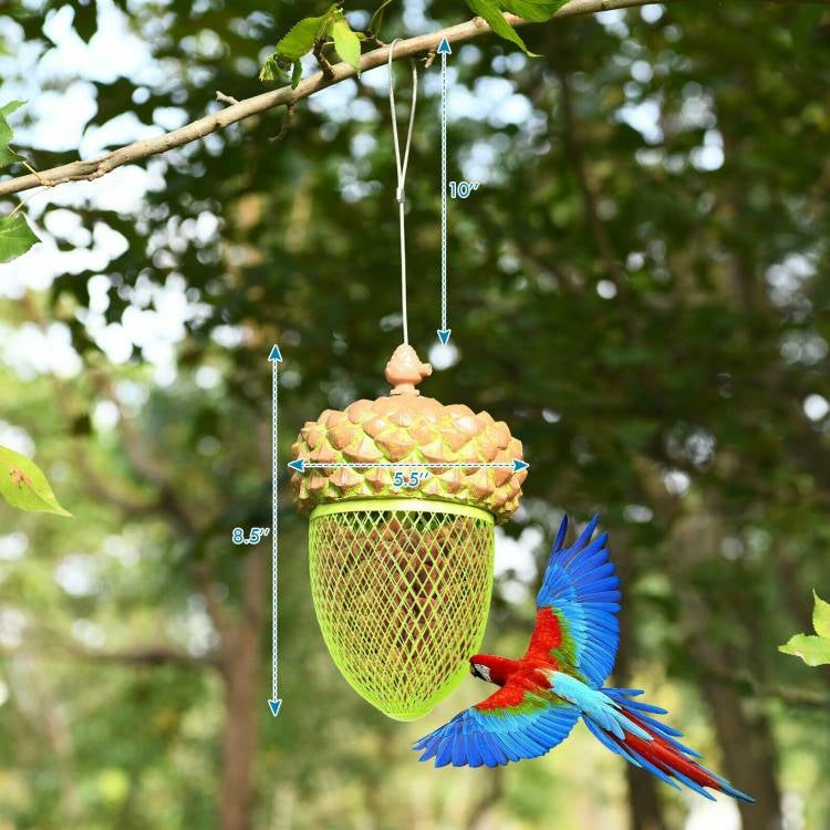 Acorn Metal Mesh Bird Feeder – Charming, Durable & Squirrel-Resistant