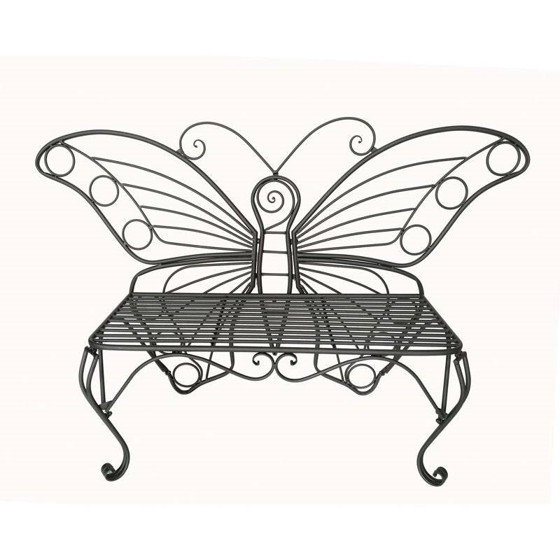 Modern Metamorphosis Metal Butterfly Garden Bench