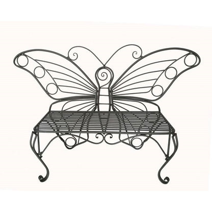 Modern Metamorphosis Metal Butterfly Garden Bench