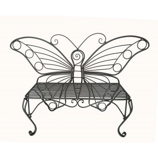 Modern Metamorphosis Metal Butterfly Garden Bench
