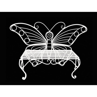 Modern Metamorphosis Metal Butterfly Garden Bench