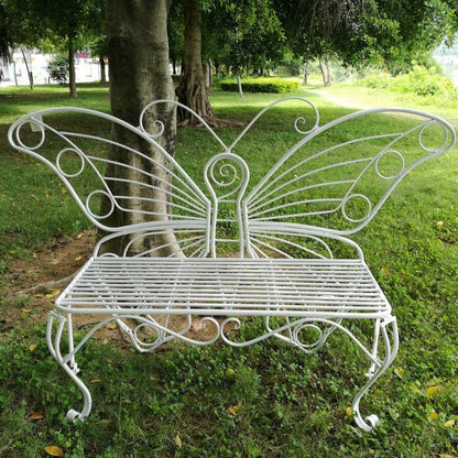 Modern Metamorphosis Metal Butterfly Garden Bench