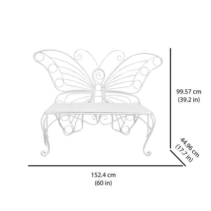 Modern Metamorphosis Metal Butterfly Garden Bench