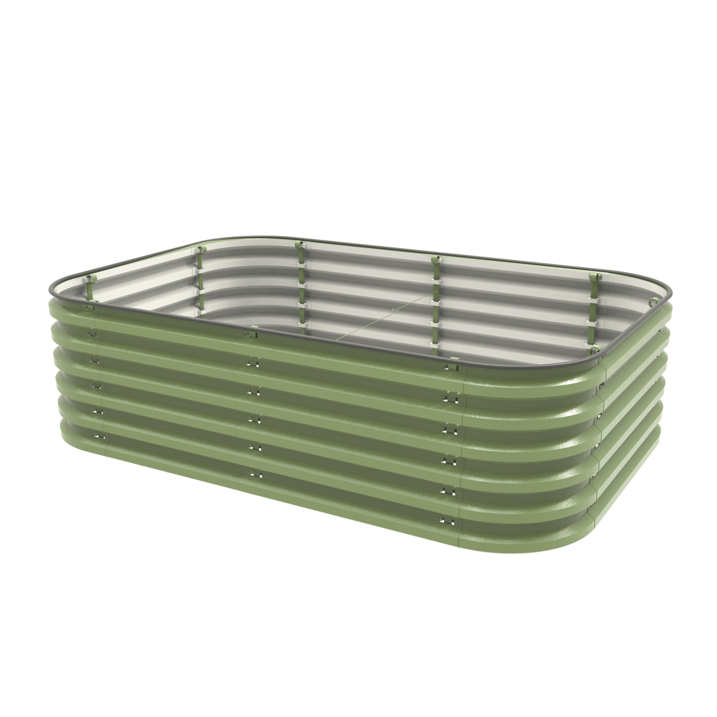 Gro-Rite No Tools Needed Premium Metal Raised Garden Bed Kit – Modular Food-Safe Aluzinc Steel Planter