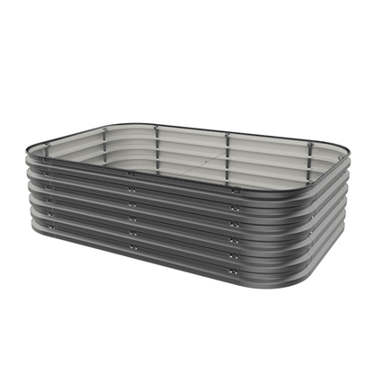 Gro-Rite No Tools Needed Premium Metal Raised Garden Bed Kit – Modular Food-Safe Aluzinc Steel Planter