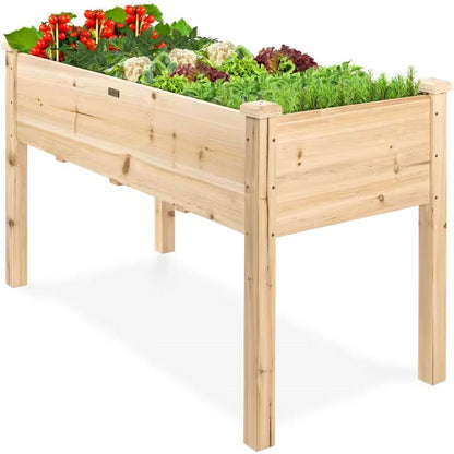 4 ft. x 2 ft. Wooden Raised Garden Bed Planter (30" Tall)