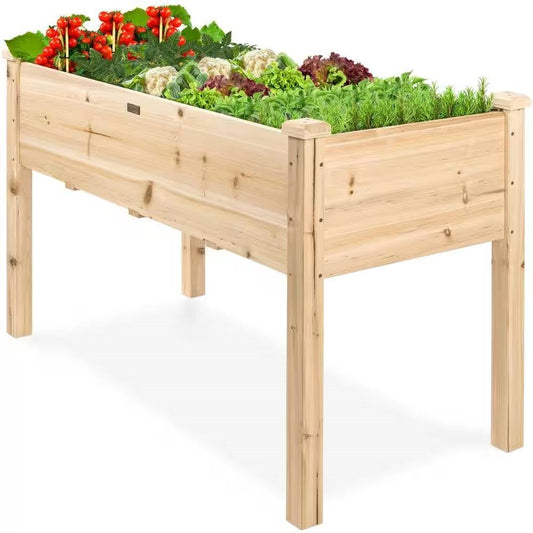 4 ft. x 2 ft. Wooden Raised Garden Bed Planter (30" Tall)