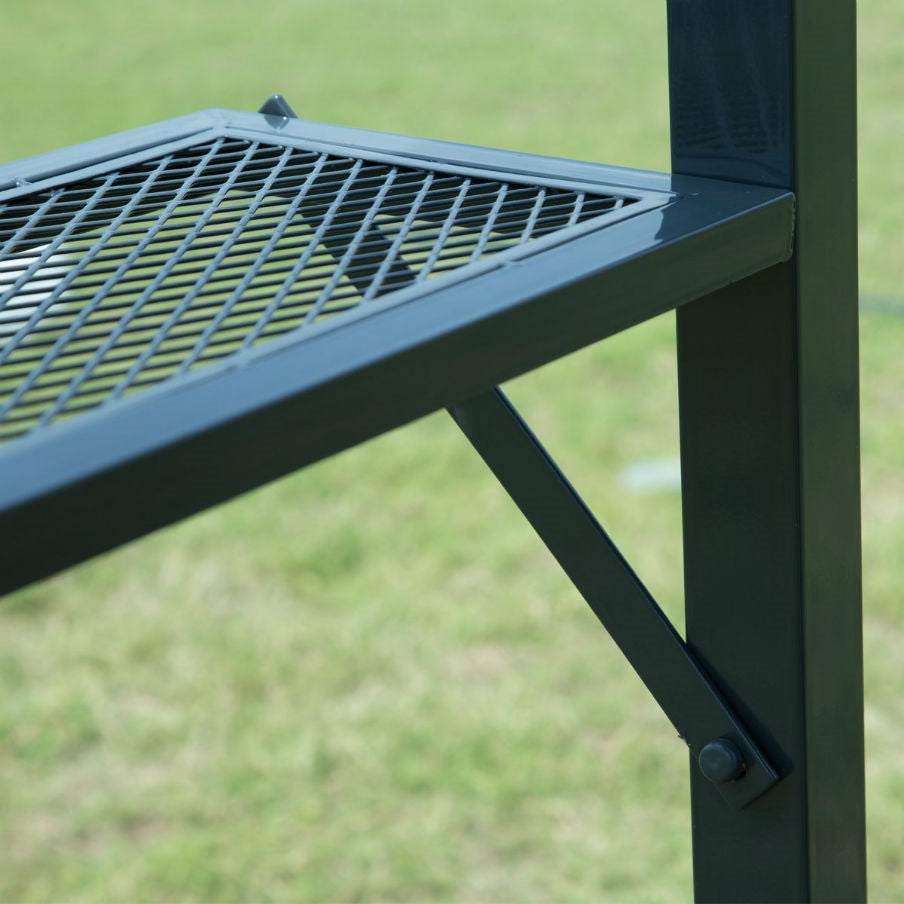8x5 ft Outdoor BBQ Gazebo with Double Vented Canopy