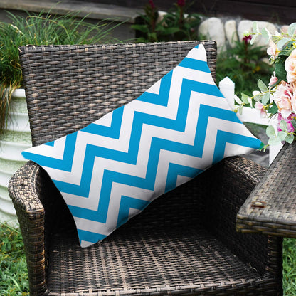 Stripes/Waving Outdoor Waterproof Pillow (With Insert) waterproof outdoor throw pillow, great for your outdoor furniture