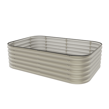 Gro-Rite No Tools Needed Premium Metal Raised Garden Bed Kit – Modular Food-Safe Aluzinc Steel Planter