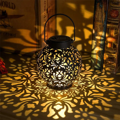 Outdoor Solar Garden Hanging Iron Art