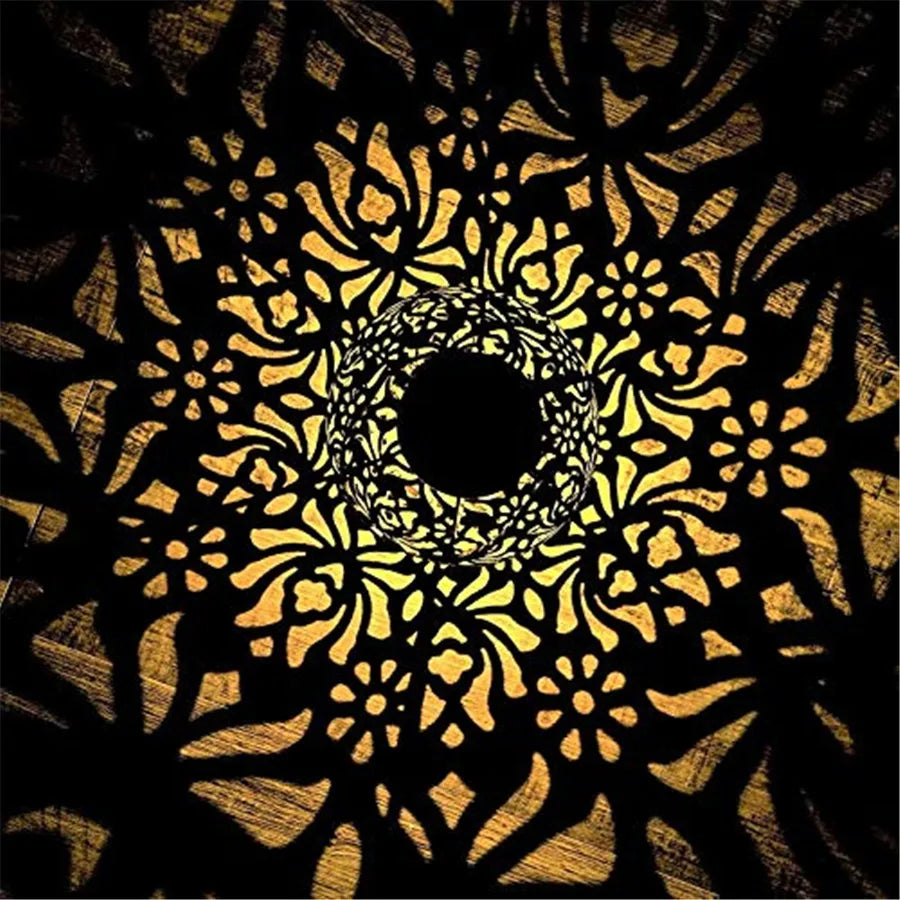 Outdoor Solar Garden Hanging Iron Art