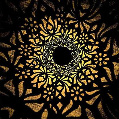 Outdoor Solar Garden Hanging Iron Art